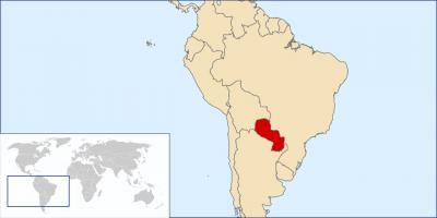 Paraguay sijainti maailman kartalla