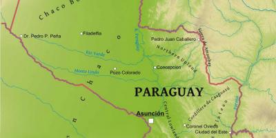 Kartta Paraguay maantiede